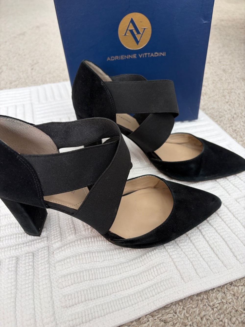 Adrienne Vittadini - Black Suede Pointed Heels